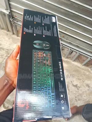 Gaming Keyboard Light and Mouse With RGB Light , Rechargeable