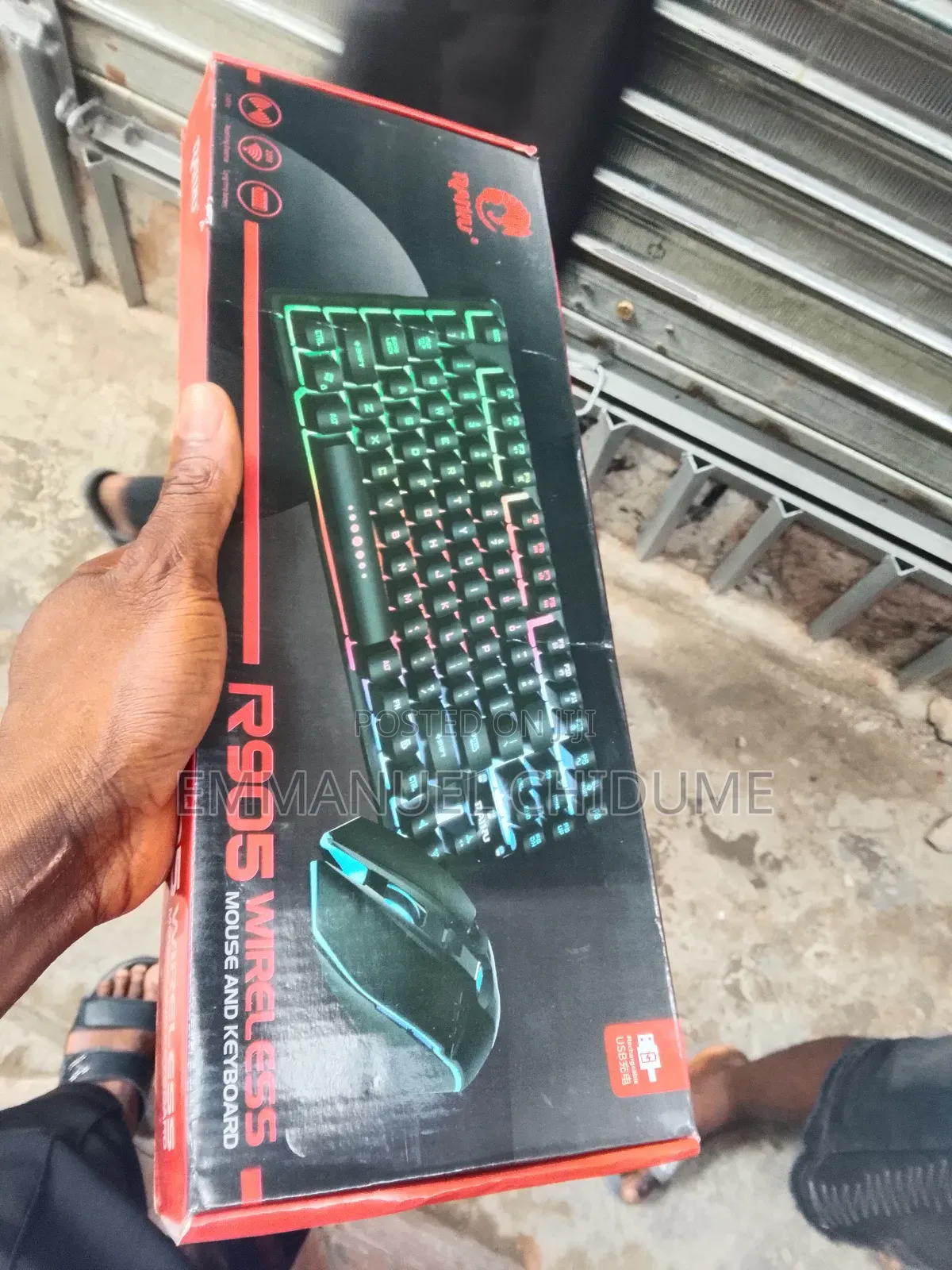 Gaming Keyboard Light and Mouse With RGB Light , Rechargeable
