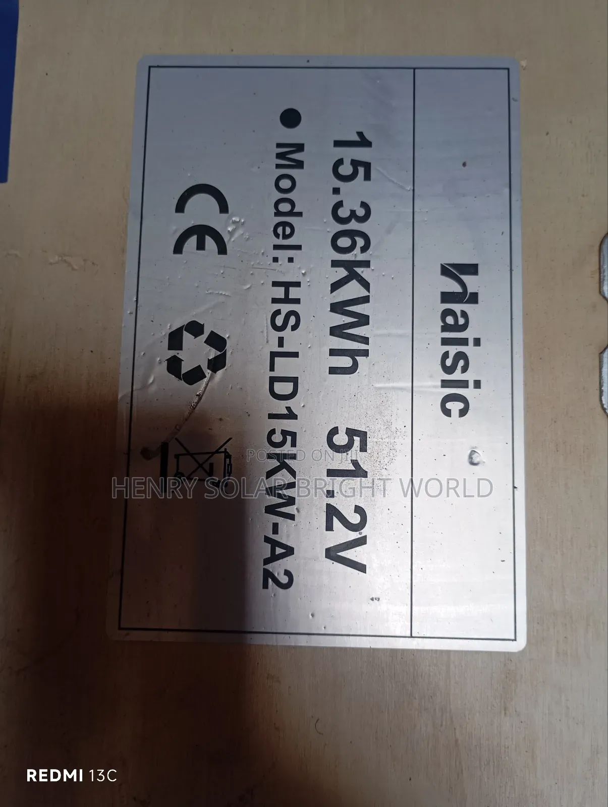 Haisic 15kwh 51.2v Lithium Battery
