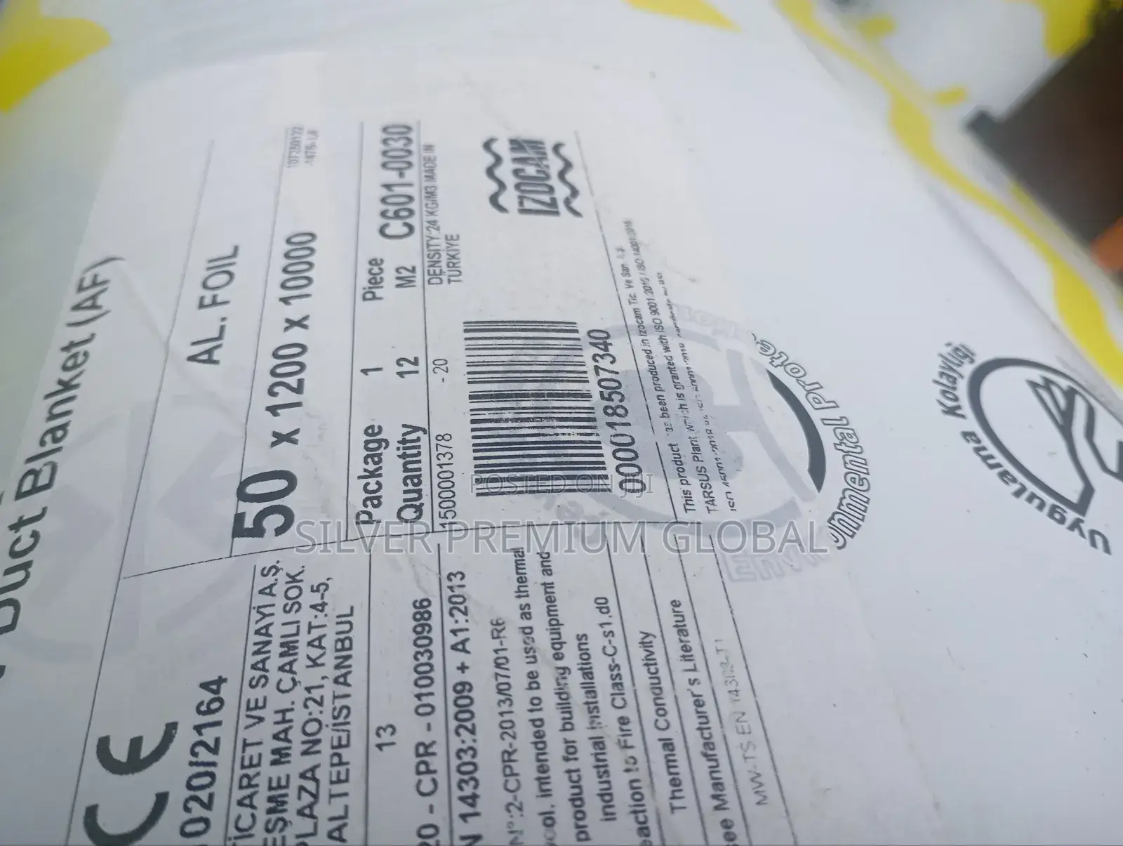 25mm Izocam Rockwool With Aluminium Foil