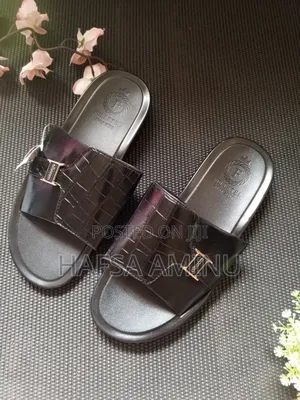 Folletell Men's Leather Palm Slippers