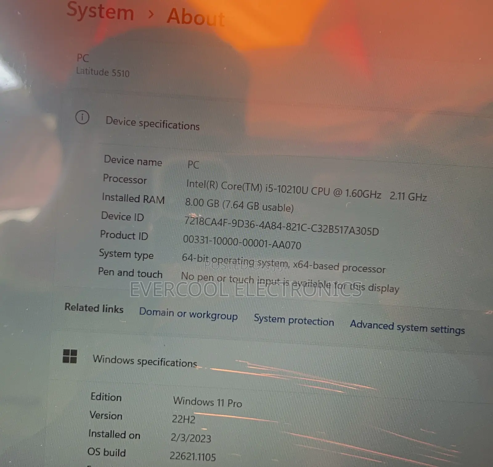 Laptop Dell Latitude 5510 8GB Intel Core I5 SSD 256GB