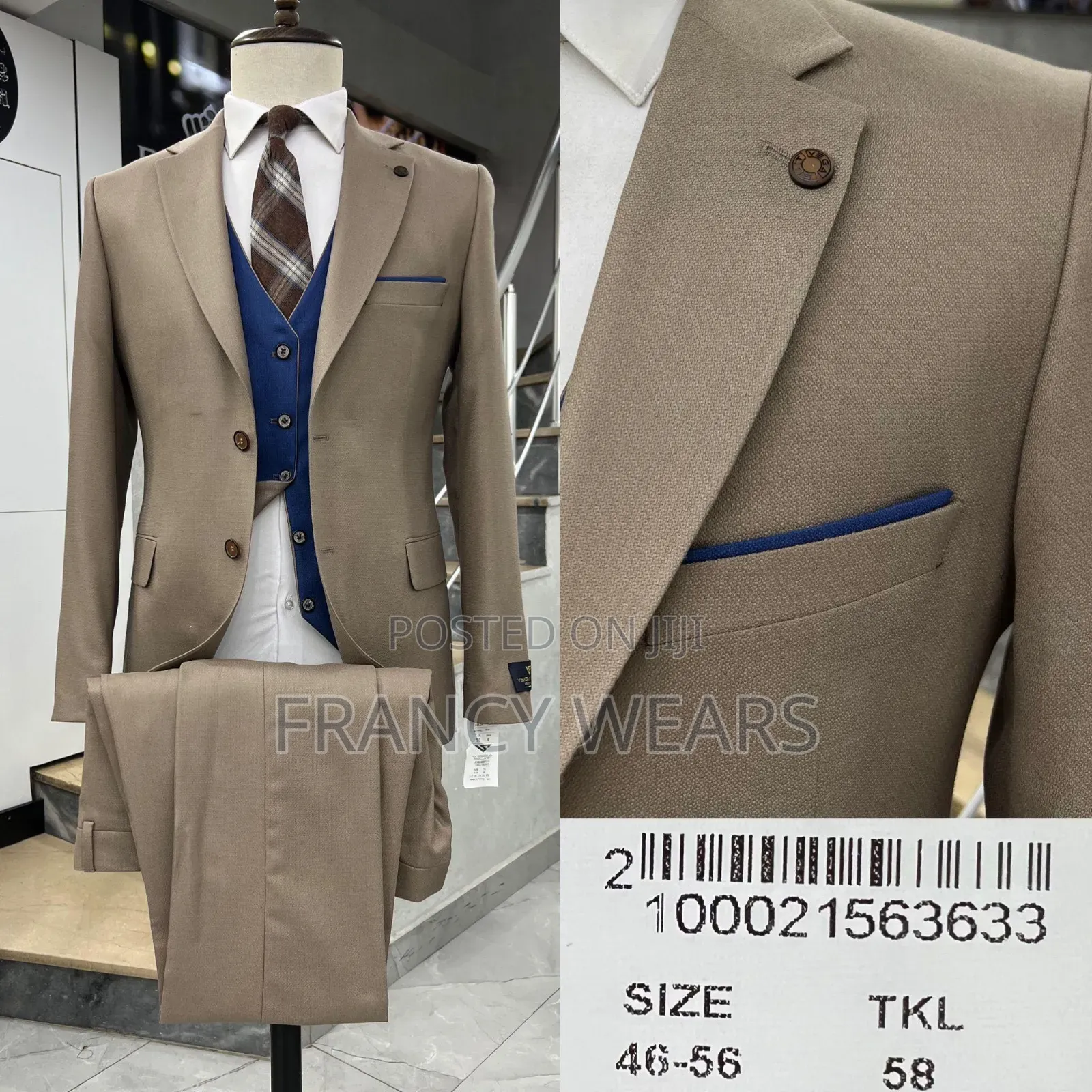 2 Sided Inner Waistcoat Complete Suits