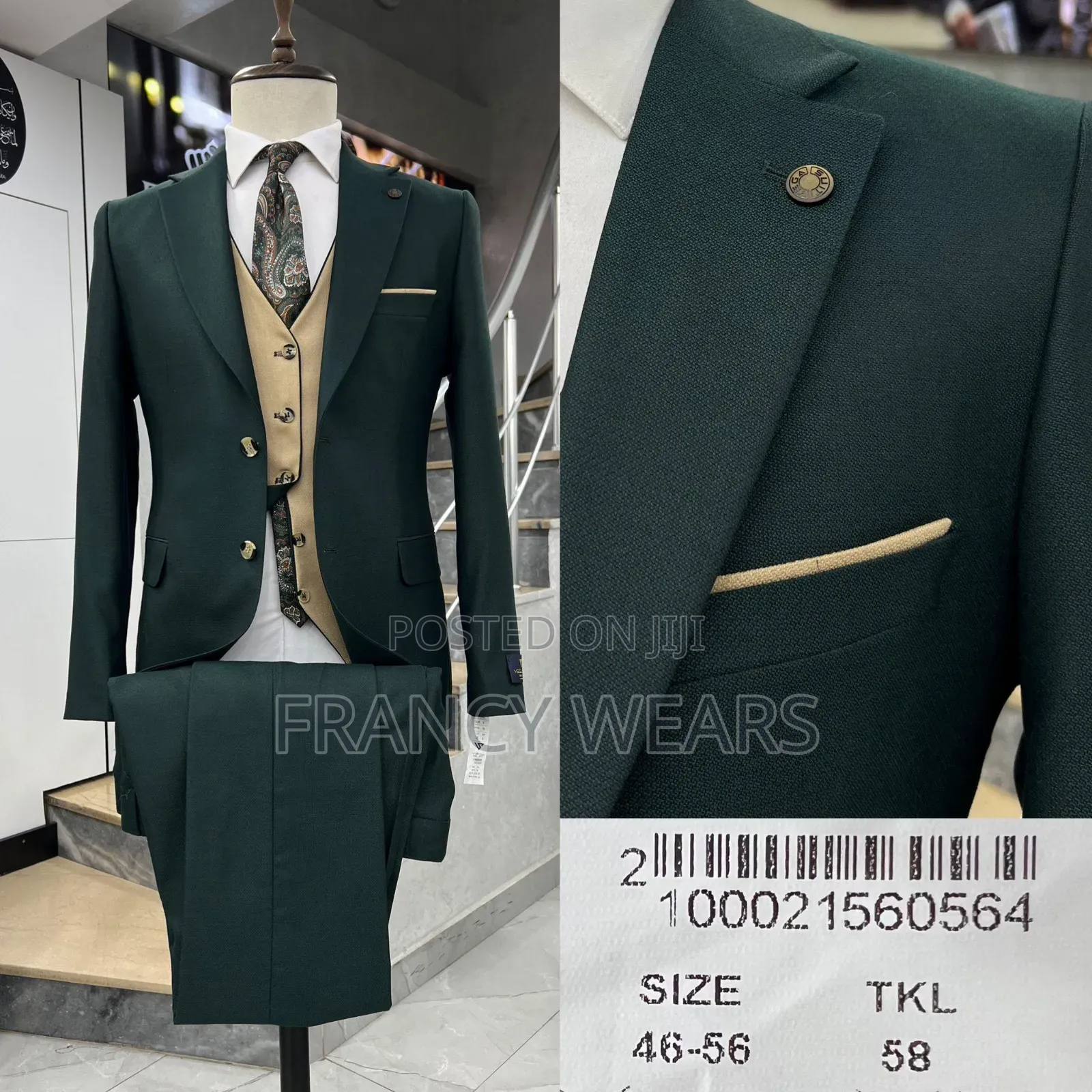 2 Sided Inner Waistcoat Complete Suits