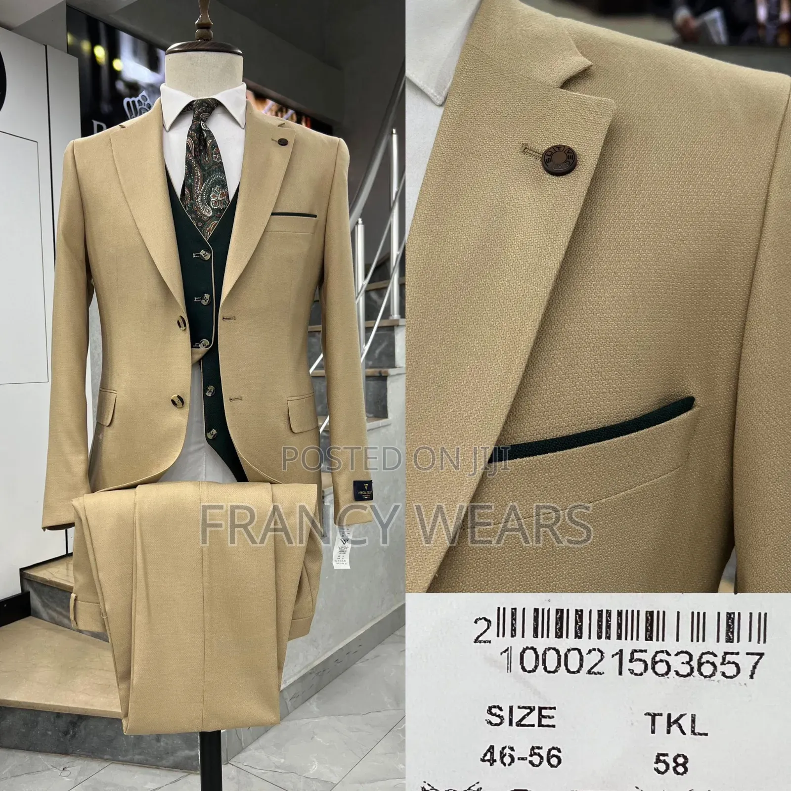 2 Sided Inner Waistcoat Complete Suits