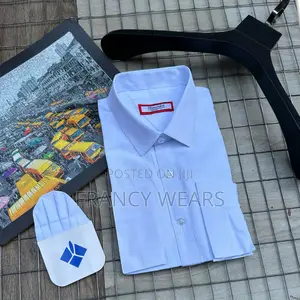 Official Cotton White Shirts Both Cufflinks and Round Neck Available
