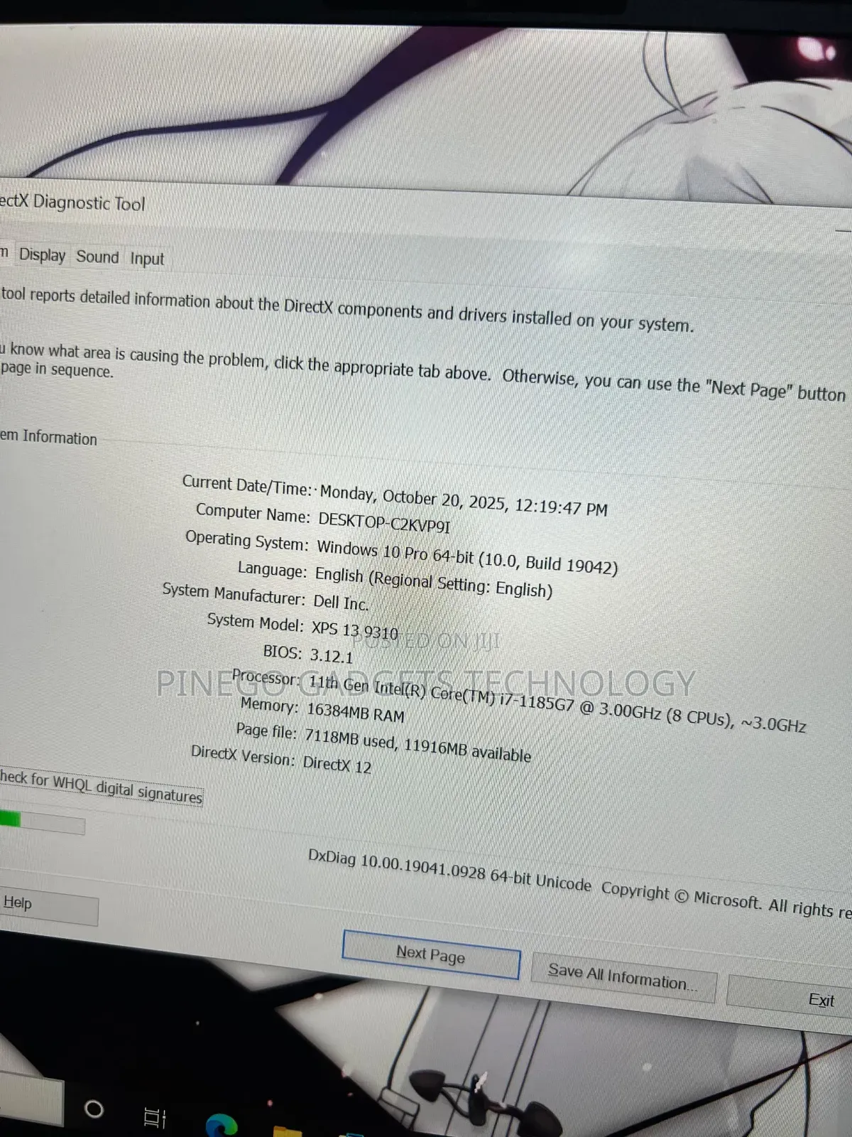 Laptop Dell XPS 13 9310 16GB Intel Core I7 SSD 512GB