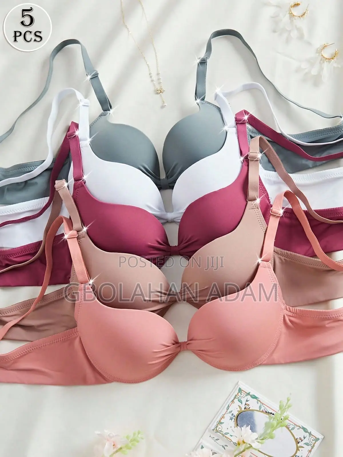 Detachable Shoulder Strap Soft Bow Cup Bra