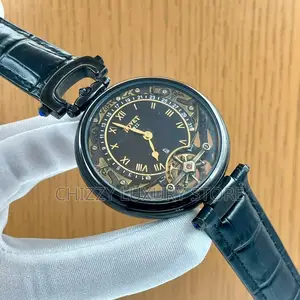 Bovet Quality Luxury Men Genuine Leather Wristwatch