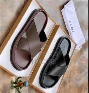 Zara Palm Slippers Brown ( Luxury Grade)