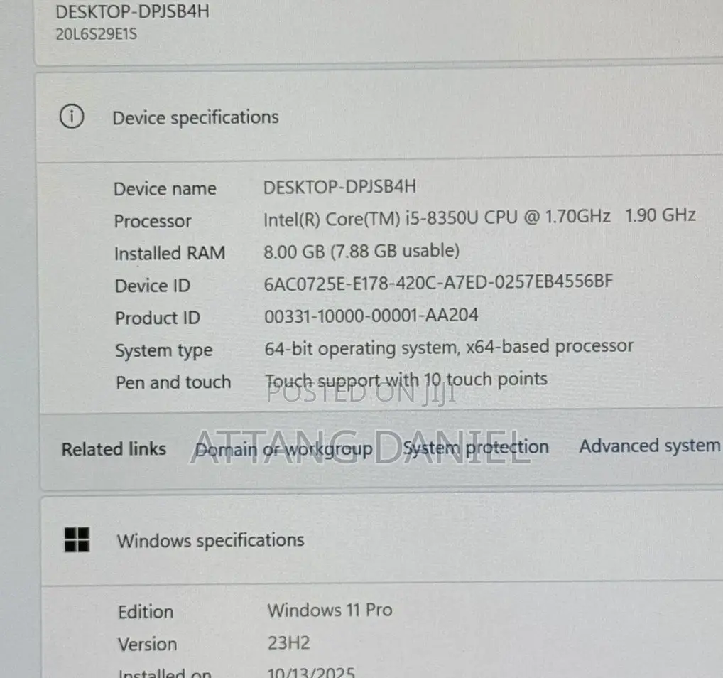 Laptop Lenovo ThinkPad T480 8GB Intel Core i5 SSD 256GB