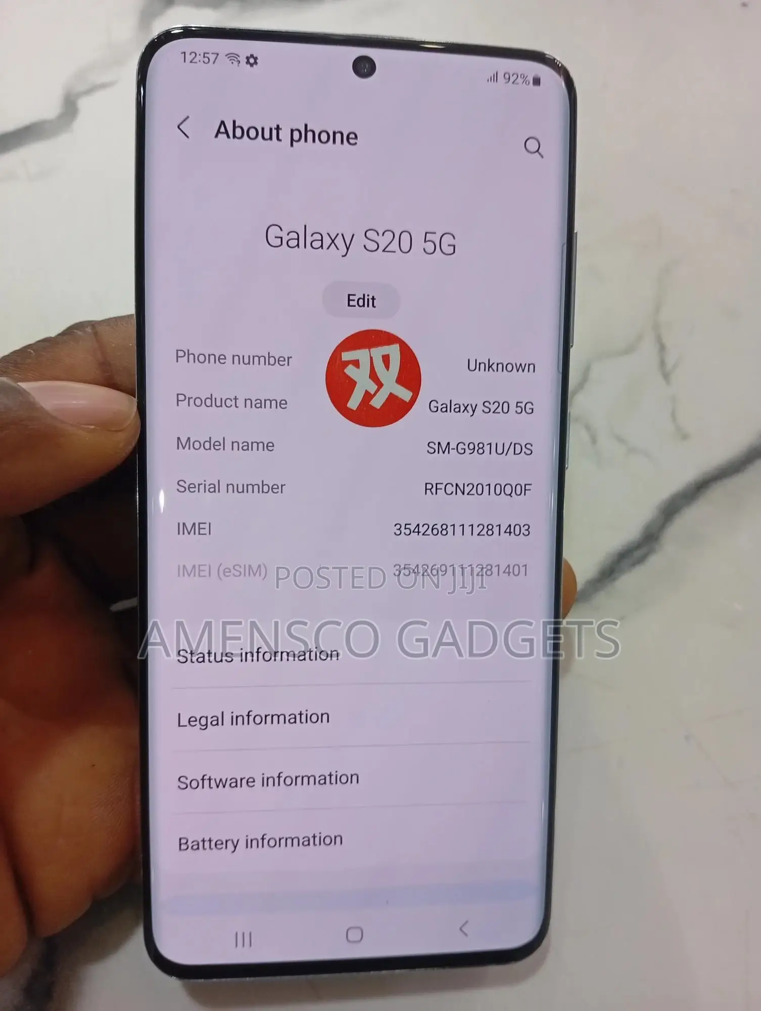 Samsung Galaxy S20 128 GB Blue