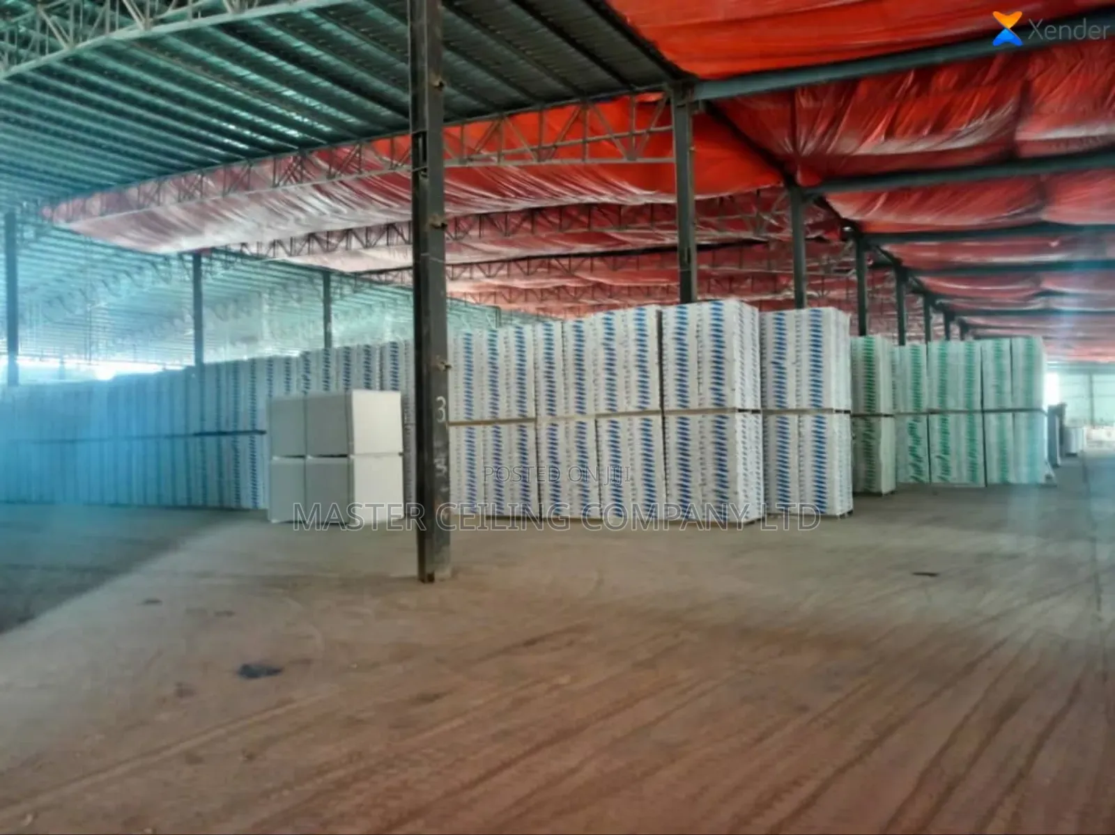 Suspended Ceiling, Plaster Board and Accessories, Black Line Grids .