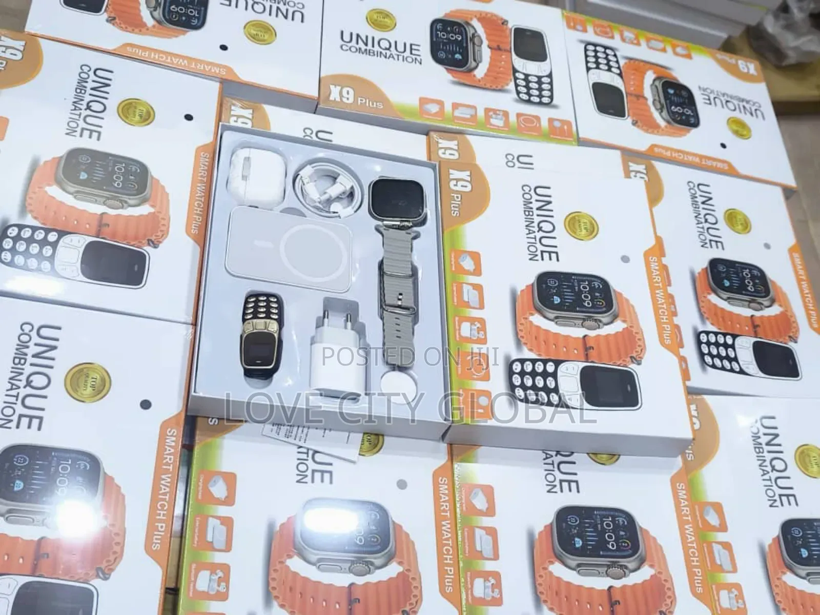 Unique Combination X9 Plus Smart Watch Powerbank, Earpod Mini Phone
