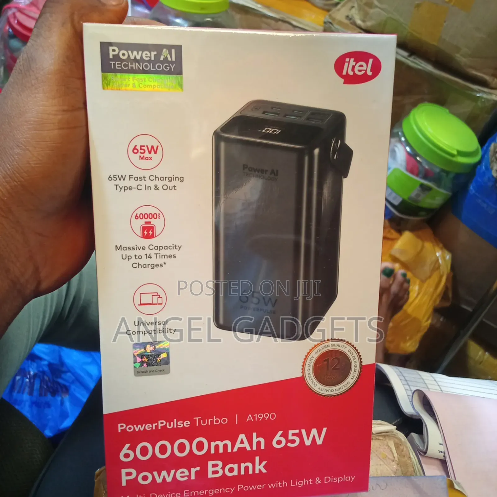 Itel Power-Pulse 60000mah 65w Fast-Charging Type-C Input Output