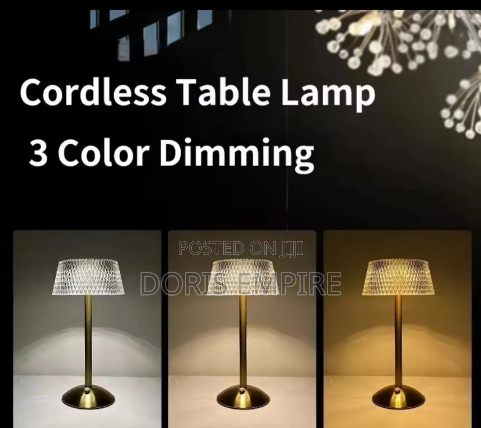 Rechargeable Crystal Decor Table Lamp