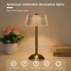Rechargeable Crystal Decor Table Lamp