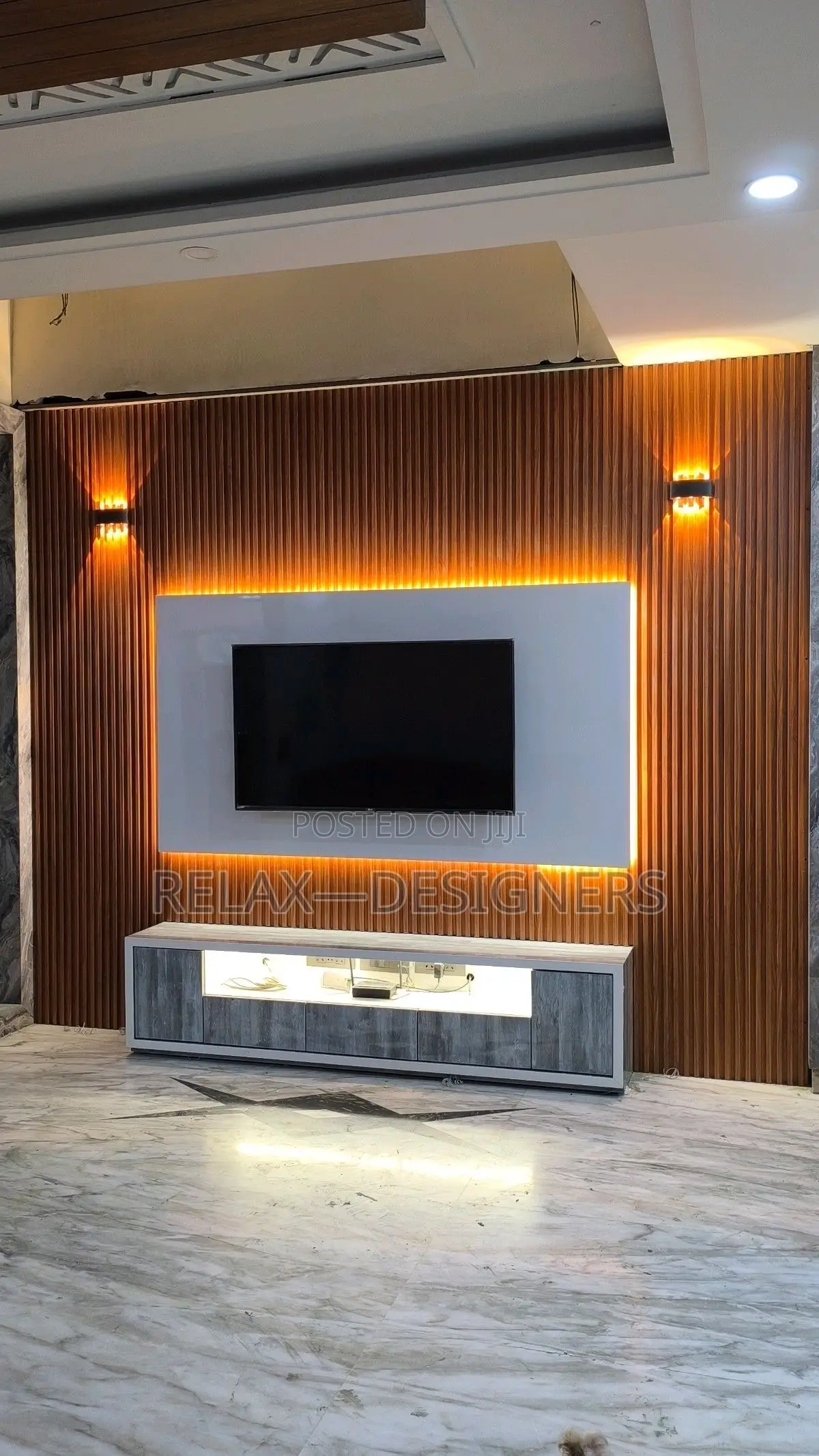 Redish Brown Marble Console  