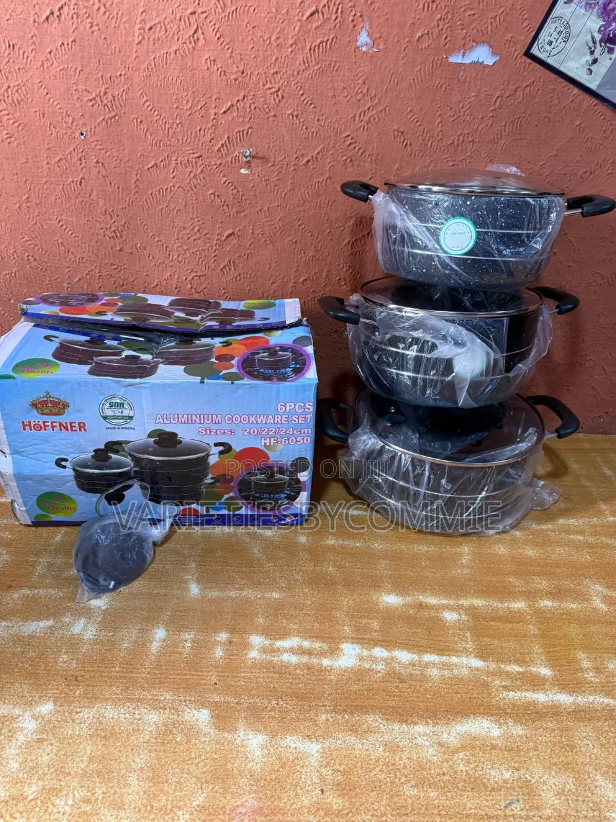 6 PCS Hoffner Aluminium Non Stick Pot