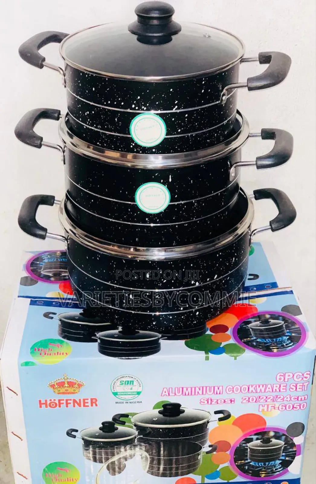 6 PCS Hoffner Aluminium Non Stick Pot