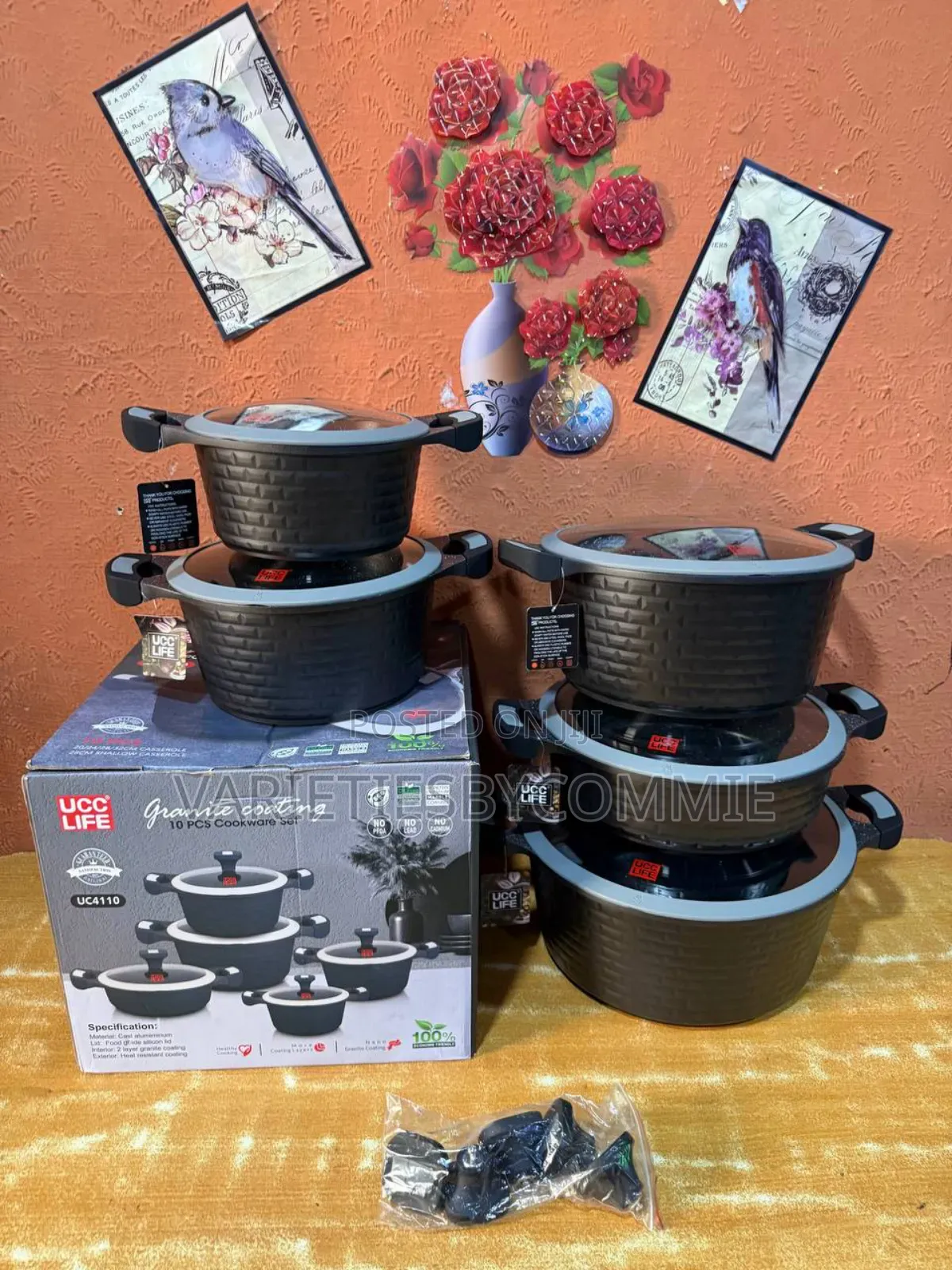 10pcs Ucc Life Granite Pot Set