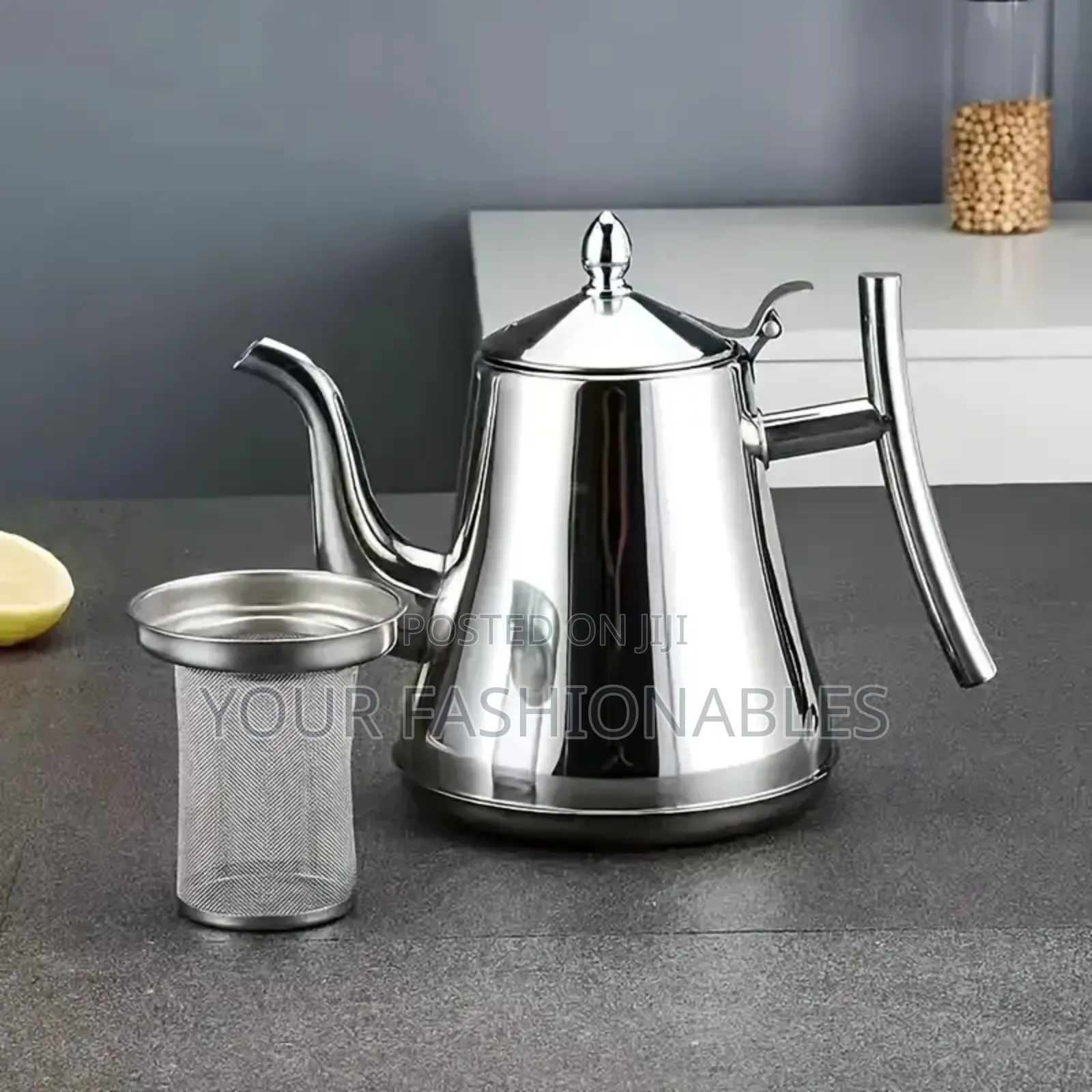 Elegant Stainless Steel Teapot (Silver 1.5 Litres)