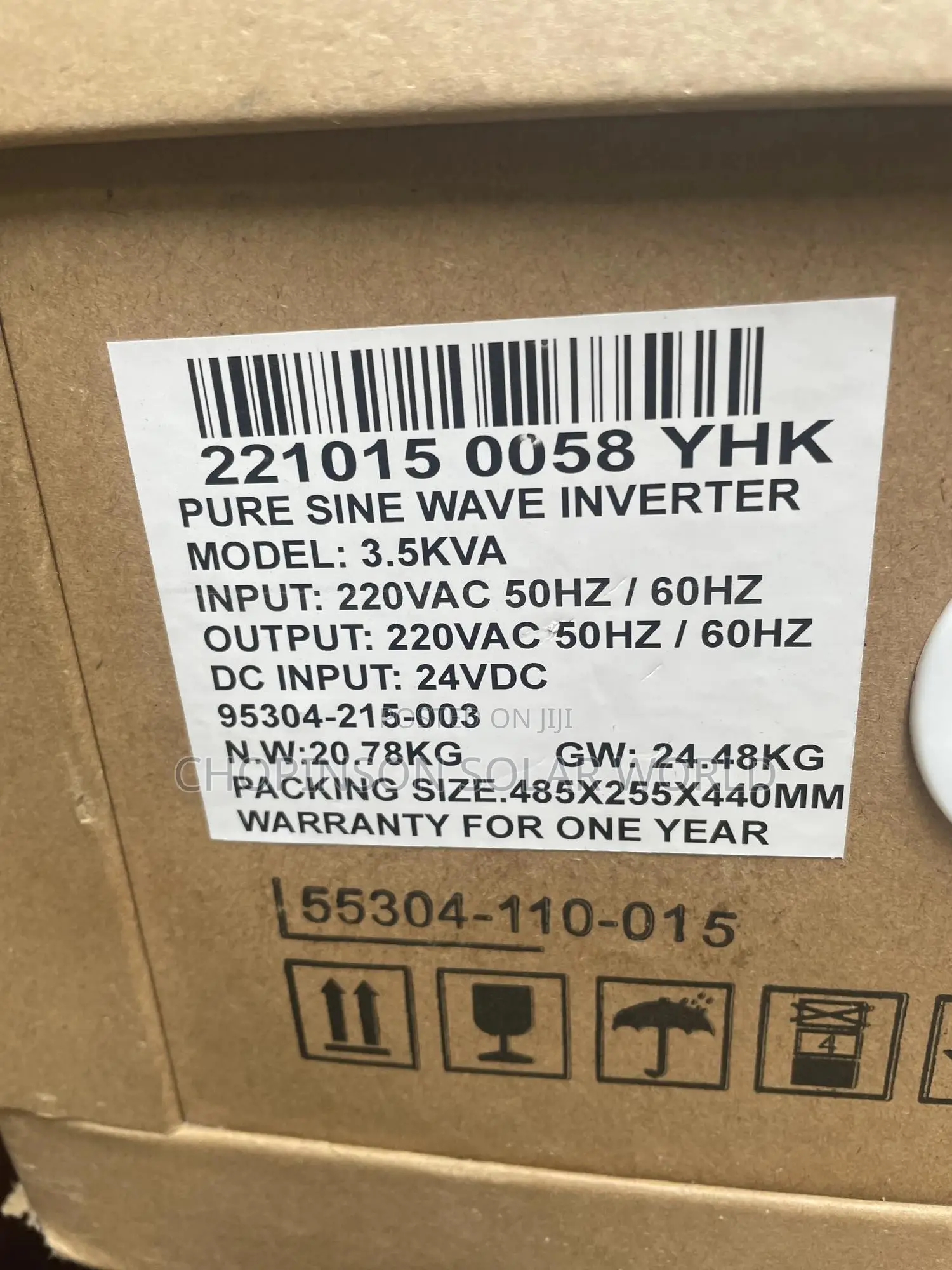 Solar Energy Yohako Non Hybrid Inverter 3.5kva/24votts