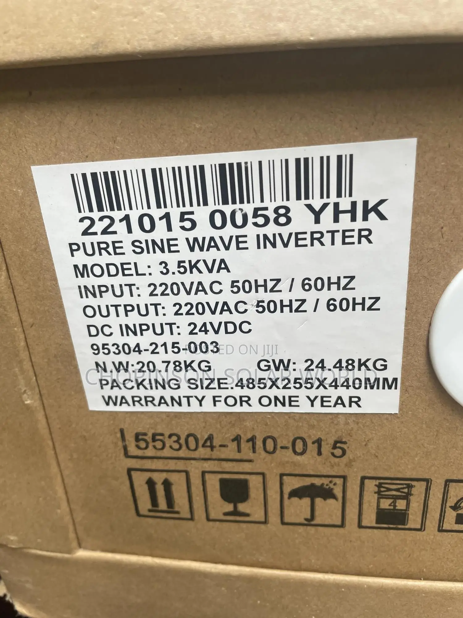 Solar Energy Yohako Non Hybrid Inverter 3.5kva/24votts