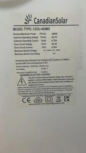 Solar Panels Canadian Solar Panels 465watts