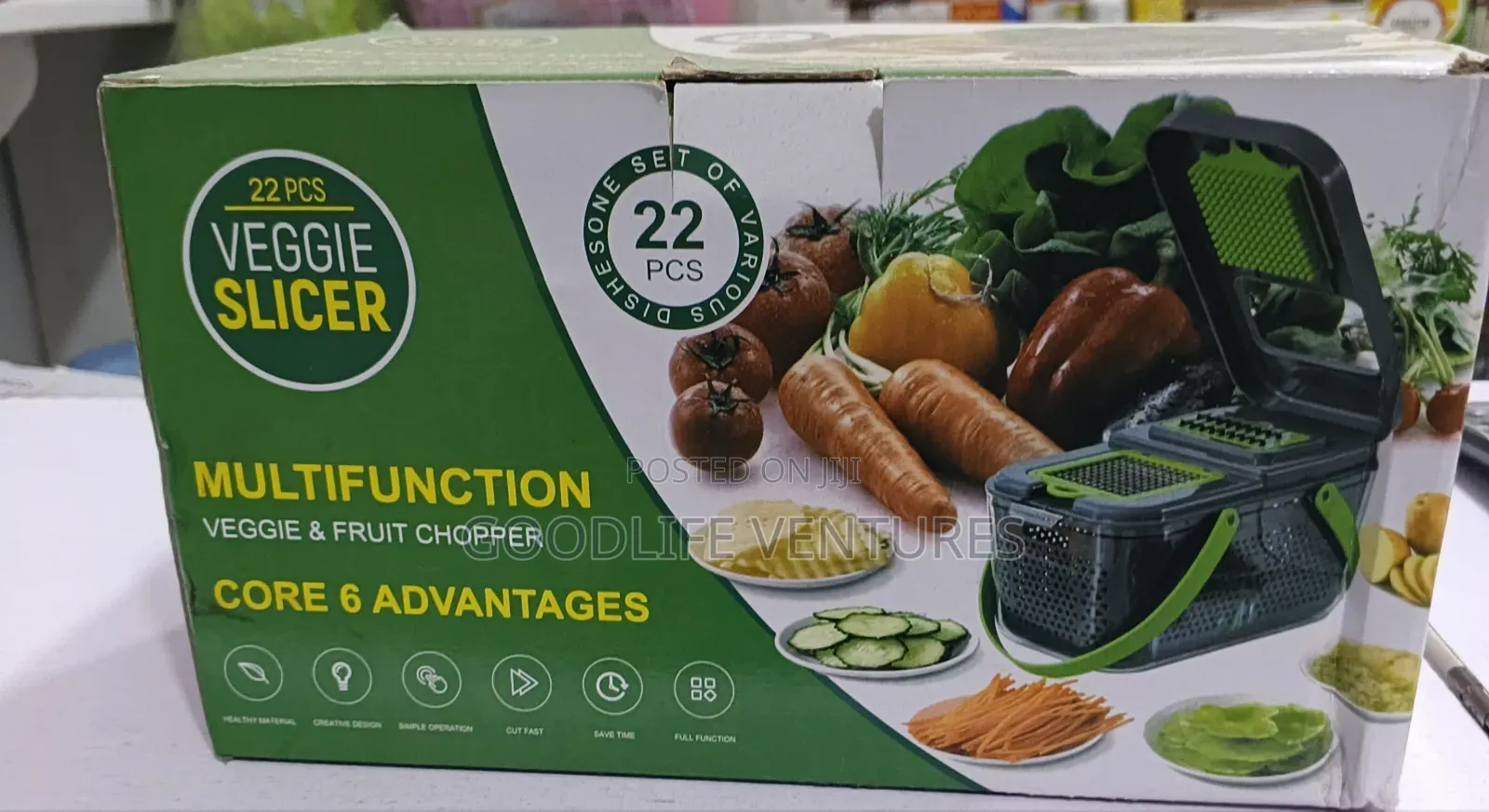 22-Pieces Multi-Functional Vegetable and Fruit Chopper