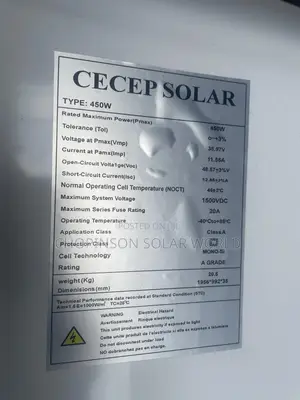 Solar Energy Cece Panel 450watts