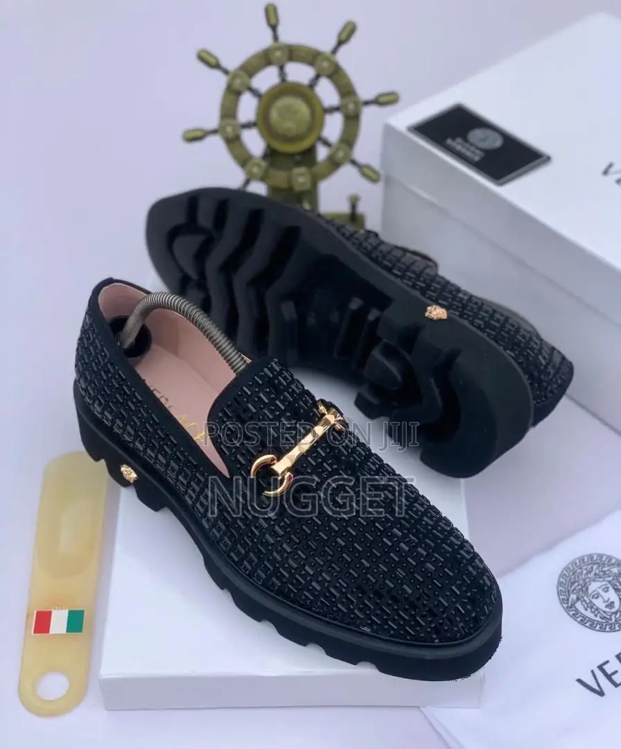 Versace Black Shiny Shoe