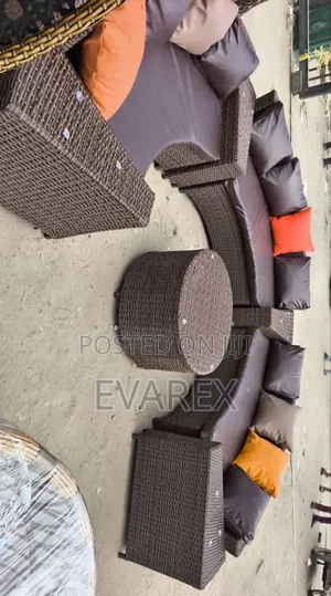 Outdoor/Indoor Rattan 9 Seater Chair Set, Round Shape.