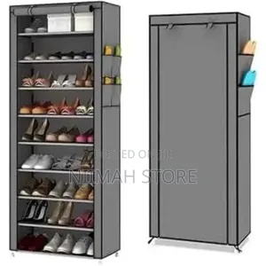 9 Tiers Shoe Rack With Fabric Cover