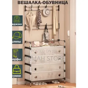 Multifunctional Storage Rack and Shoe Organizer With Plastic Cover