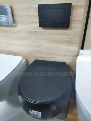 Round Wall Hung Wc Black