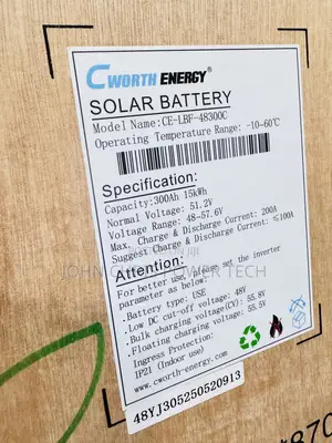 15kwh 51.2v Cworth Lithium Ion Battery