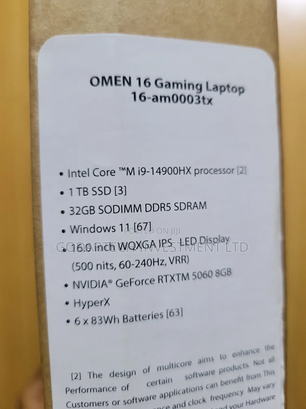 New Laptop HP Omen 16 32GB Intel Core Ultra 9 SSD 1T