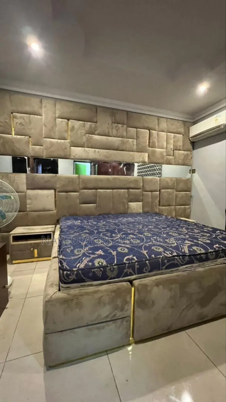 High-Quality Premium Wall to Wall Padded Bedframe.
