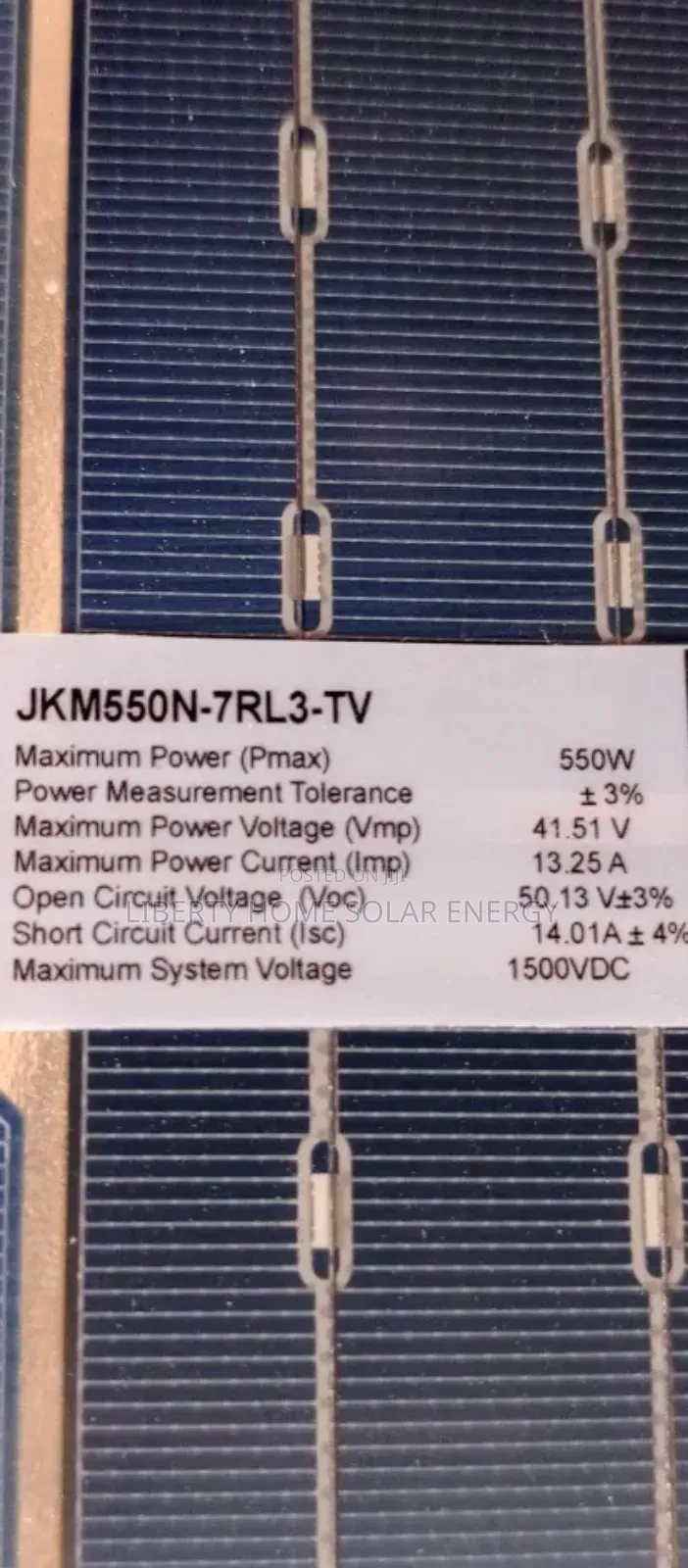 550w Jinko Solar Panel