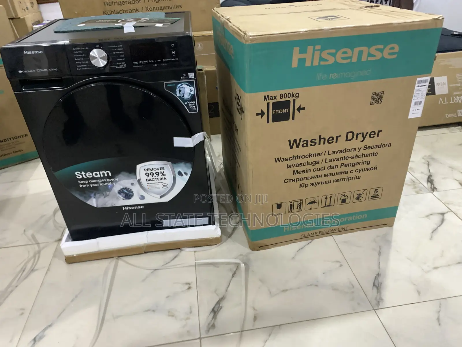 Hisense Wm1043bfwds3wm Front Load: Effortless 10.5kg/6kg Laundry Loads