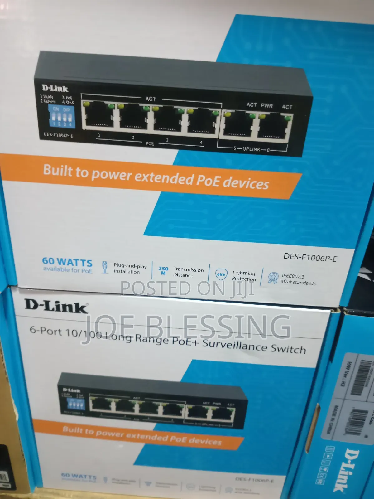 D_link 6 Port 10/100 Long Range Poe Surveillance Switch