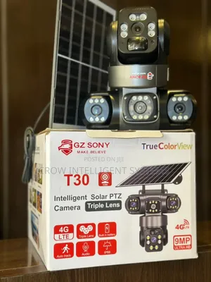 Intelligent Solar PTZ Camera 3 Lens