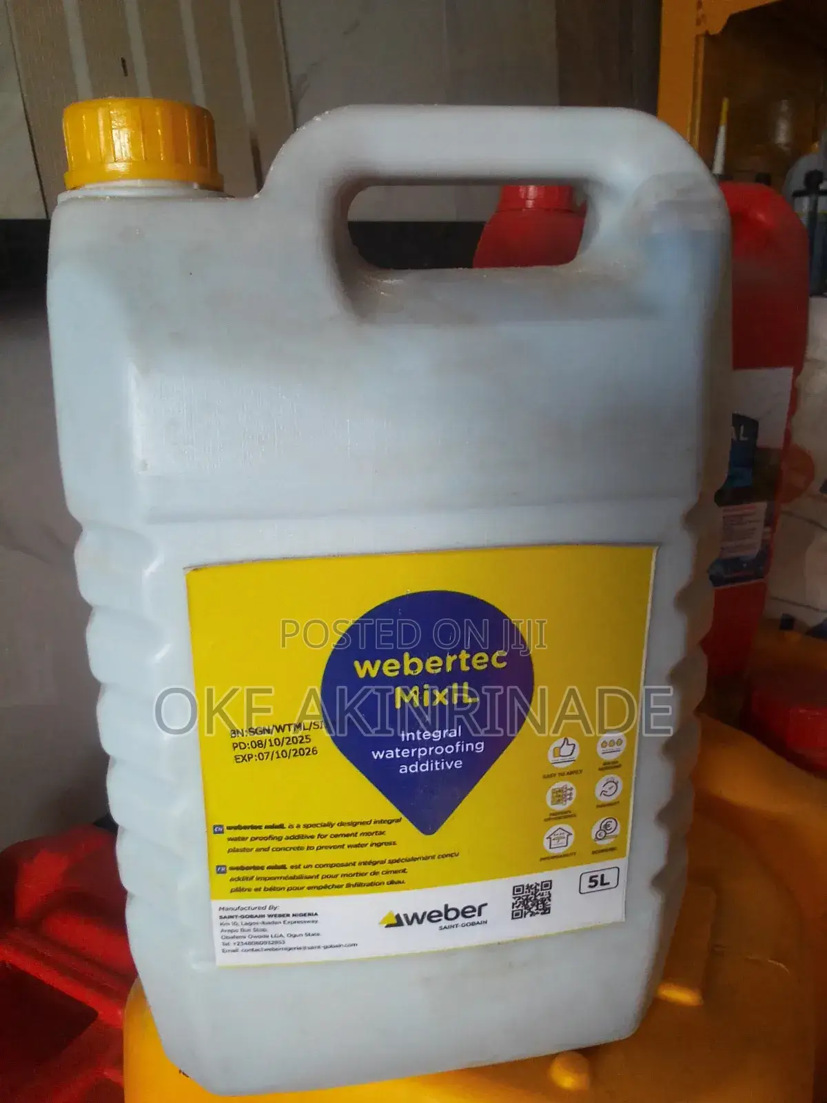 Webertec Mixll Intergral Waterproofing Additive for Plaster Concrete