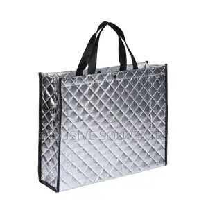 12pcs Large Custom Non Woven Reusable Shopping Bags With Zipper Button