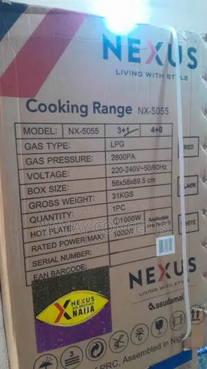 Nexus Free Standing 3 Gas Burner + 1 Electric Hot Plate With Oven