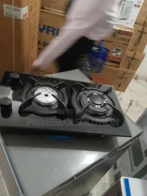 Image Glossy Black 70cm Inbuilt Gas Hob With Dual Flames