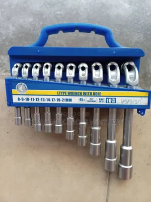 10-Piece L-Type Wrench Set With Holes