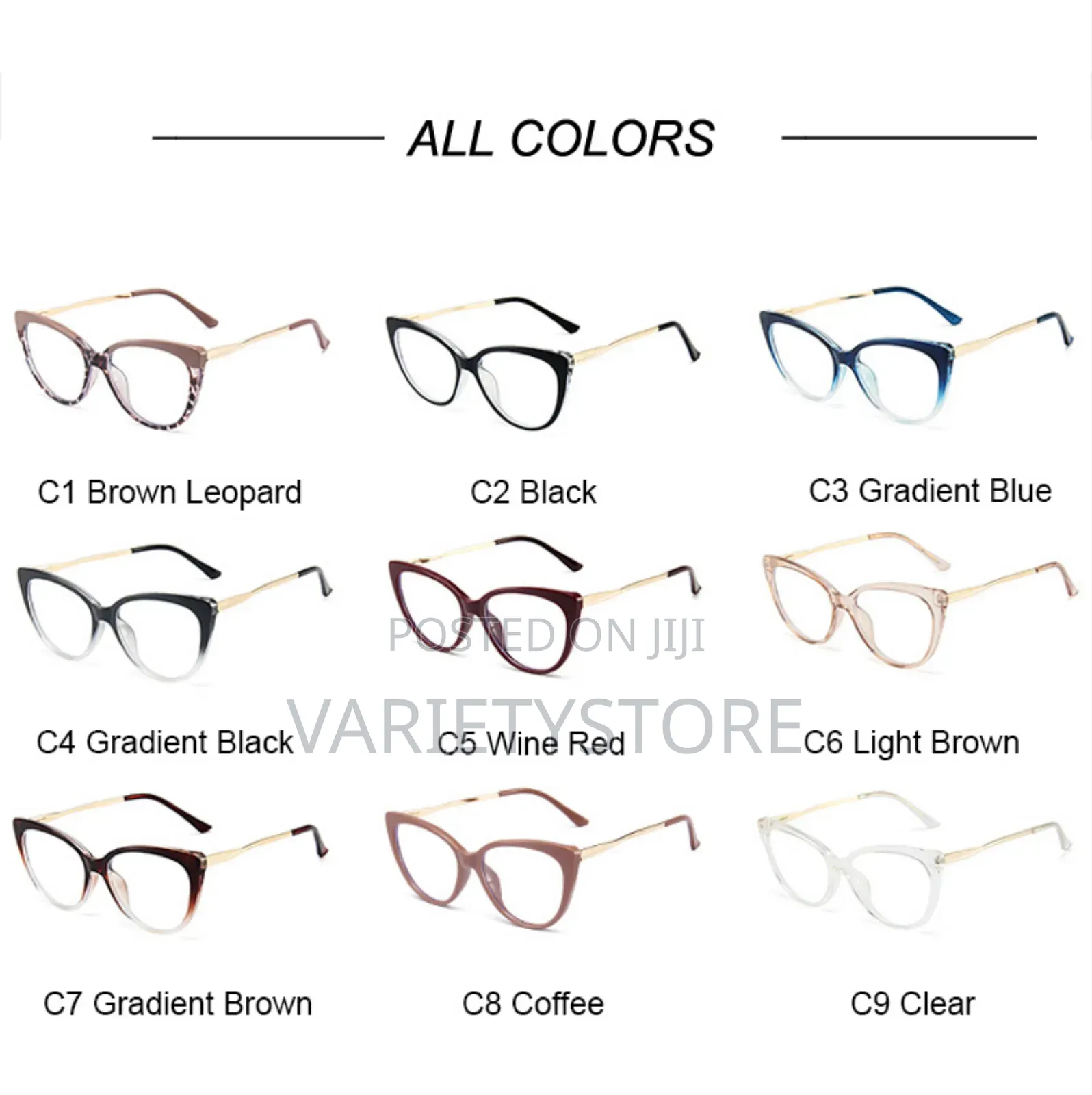 Women Anti Blue Light Blocking Cat Eye Glasses Frame