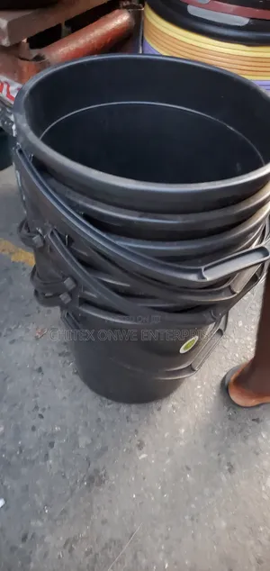 Black Plastic Buckets